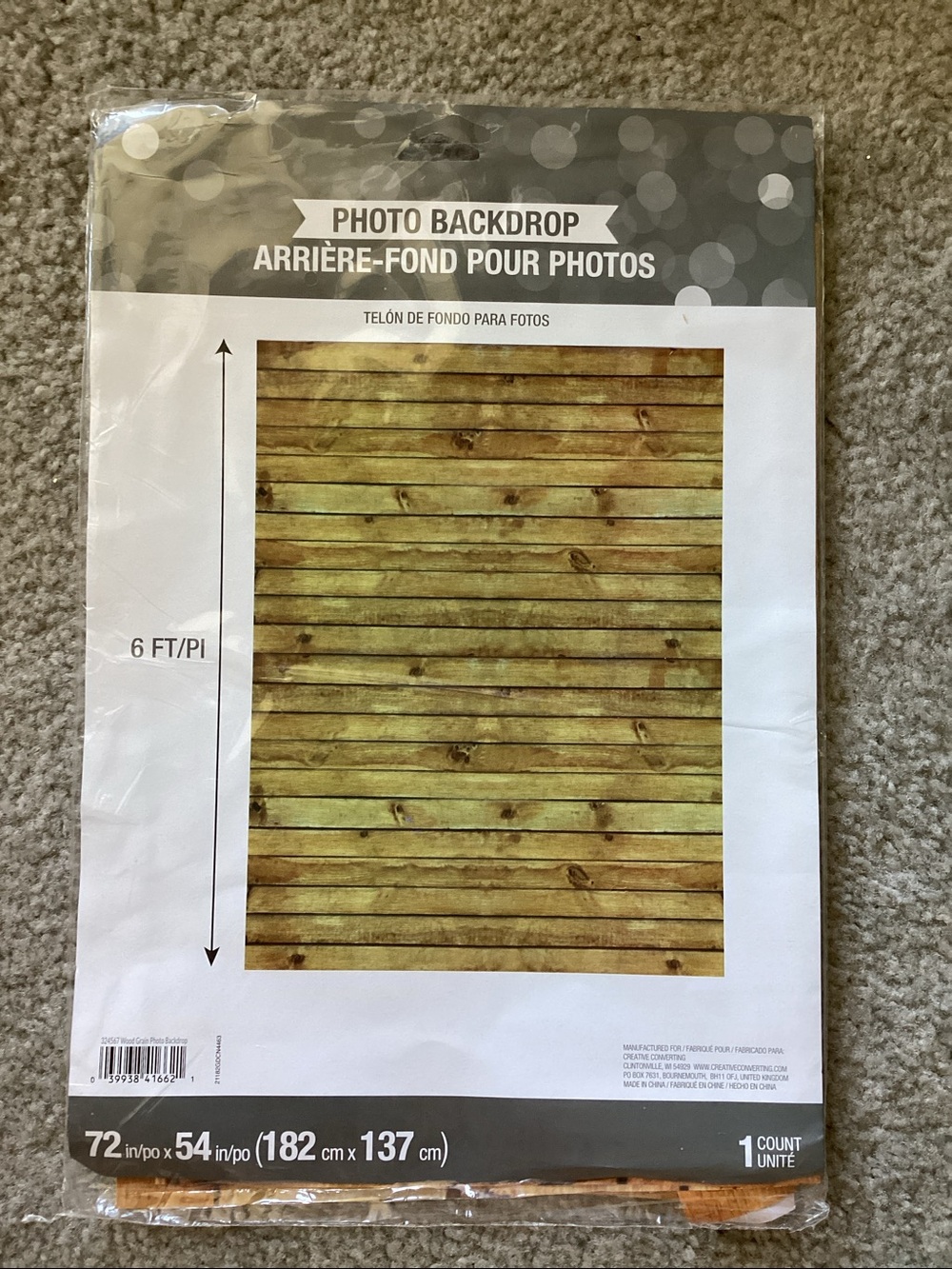 Wood Plank Photo Backdrop - Beige/Tan